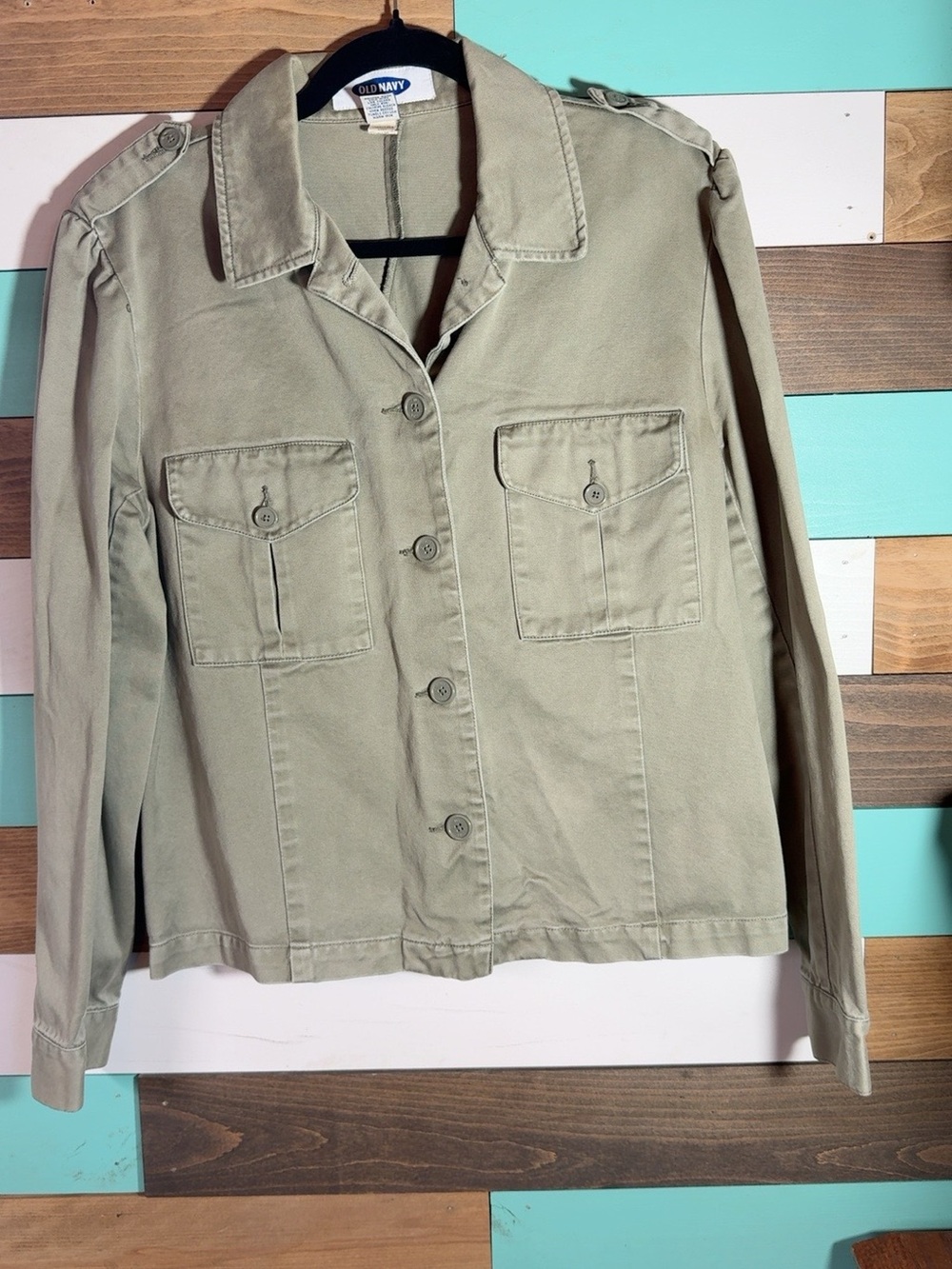 Old Navy Olive Green Military Utility Jacket